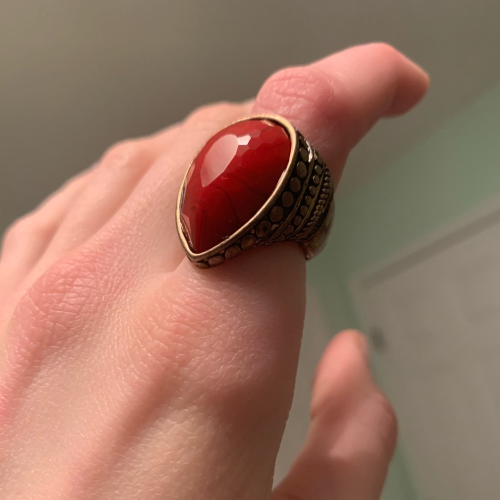 Red and gold ring